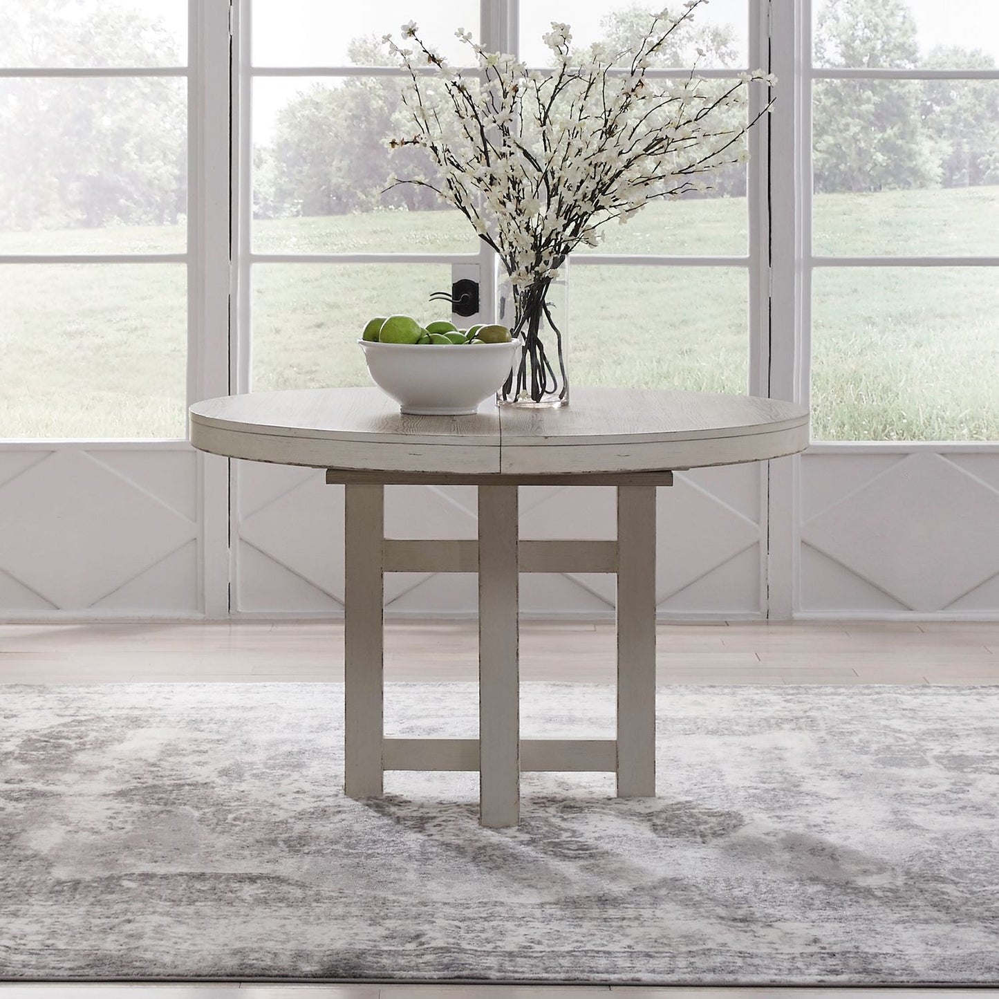 Backroads - Pedestal Table - White