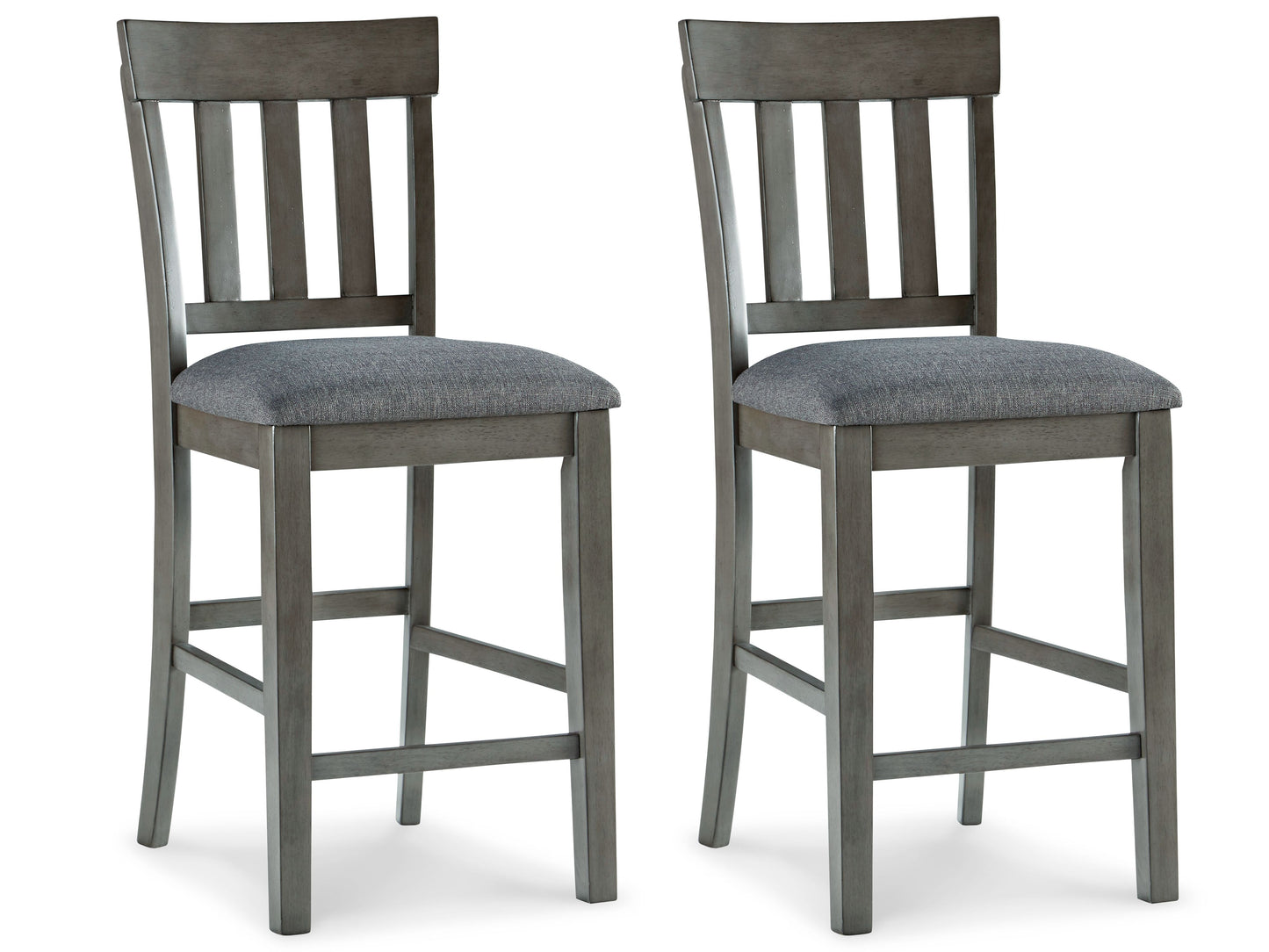 Hallanden - Upholstered Barstool (Set of 2) - Black / Gray