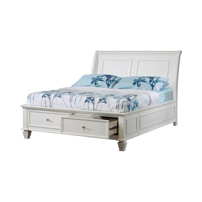 Selena - Sleigh Bed with Footboard Storage