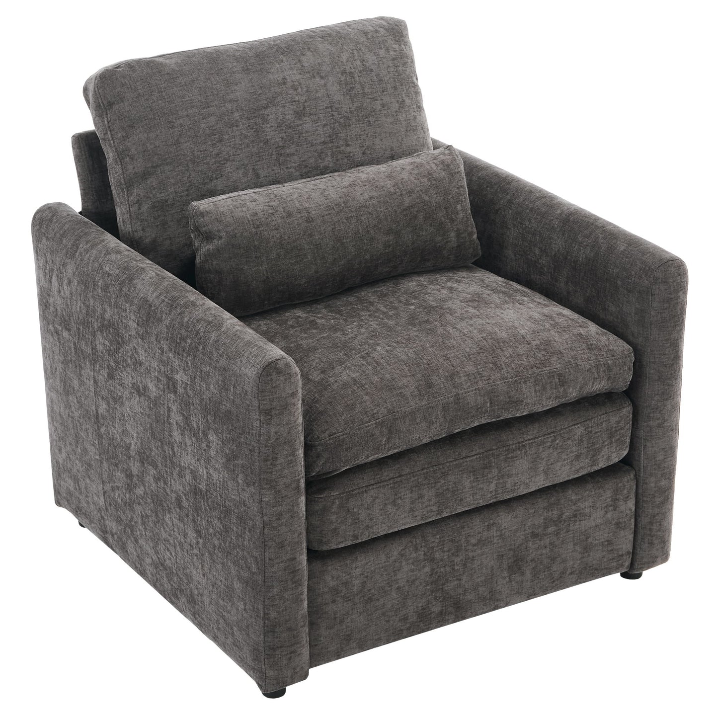 Cozy Upholstered Cushion Armchair For Living Room