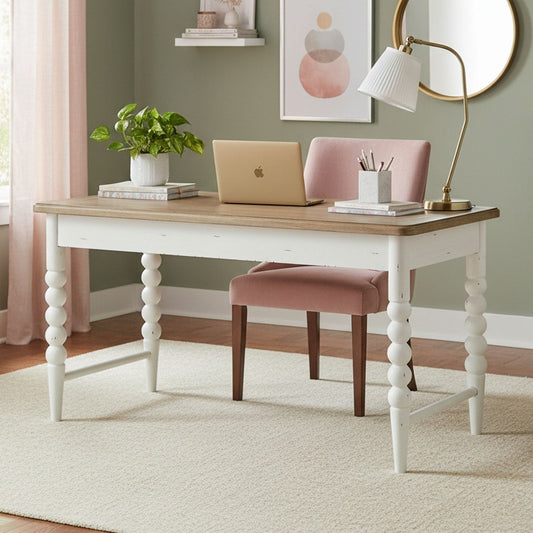 Turnberry Park - Writing Desk - Washed White & Toasted Oat