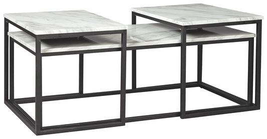 Donnesta - Occasional Table Set (Set of 3) - Gray / Black