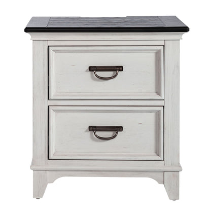 Allyson Park - 2 Drawer Nightstand With Charging Station - White