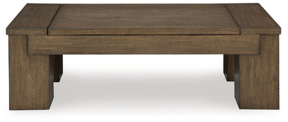 Rosswain - Warm Brown - Lift Top Cocktail Table