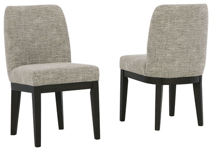 Burkhaus - Beige / Dark Brown - Dining UPH Side Chair (Set of 2)