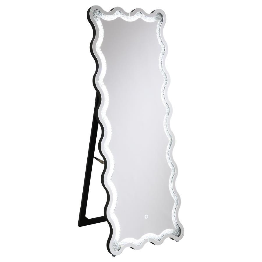 Brixey - LED Lighting Standing Floor Mirror - Black