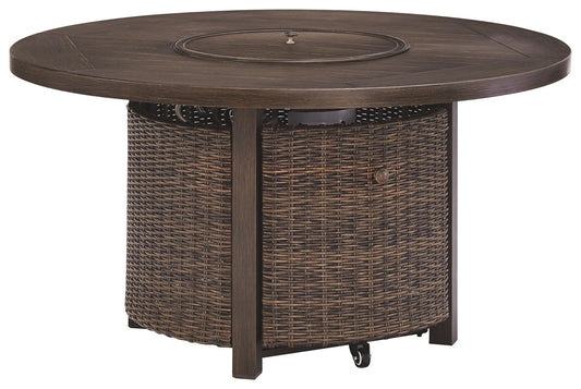Paradise Trail - Round Fire Pit Table - Medium Brown