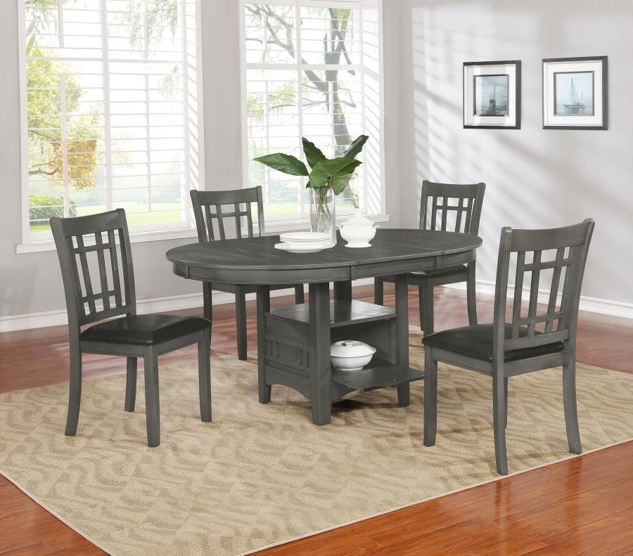 Lavon - 5-Piece Oval Extension Leaf Dining Set