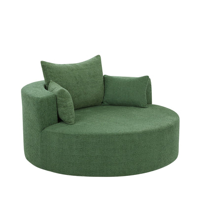 360° Swivel Accent Barrel Chair With 3 Removable Pillows For Living Room