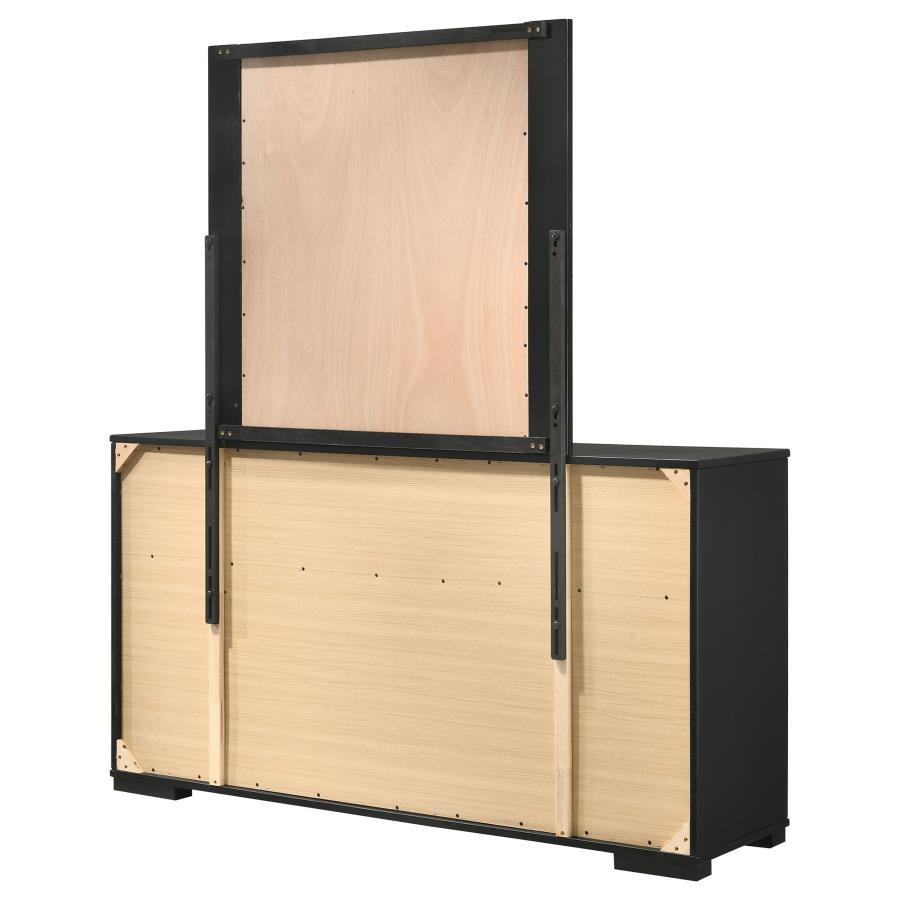 Blacktoft - 6-drawer Dresser With Mirror - Black