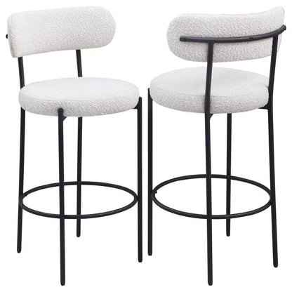 Viola - Boucle Upholstered Bar Stool (Set of 2)