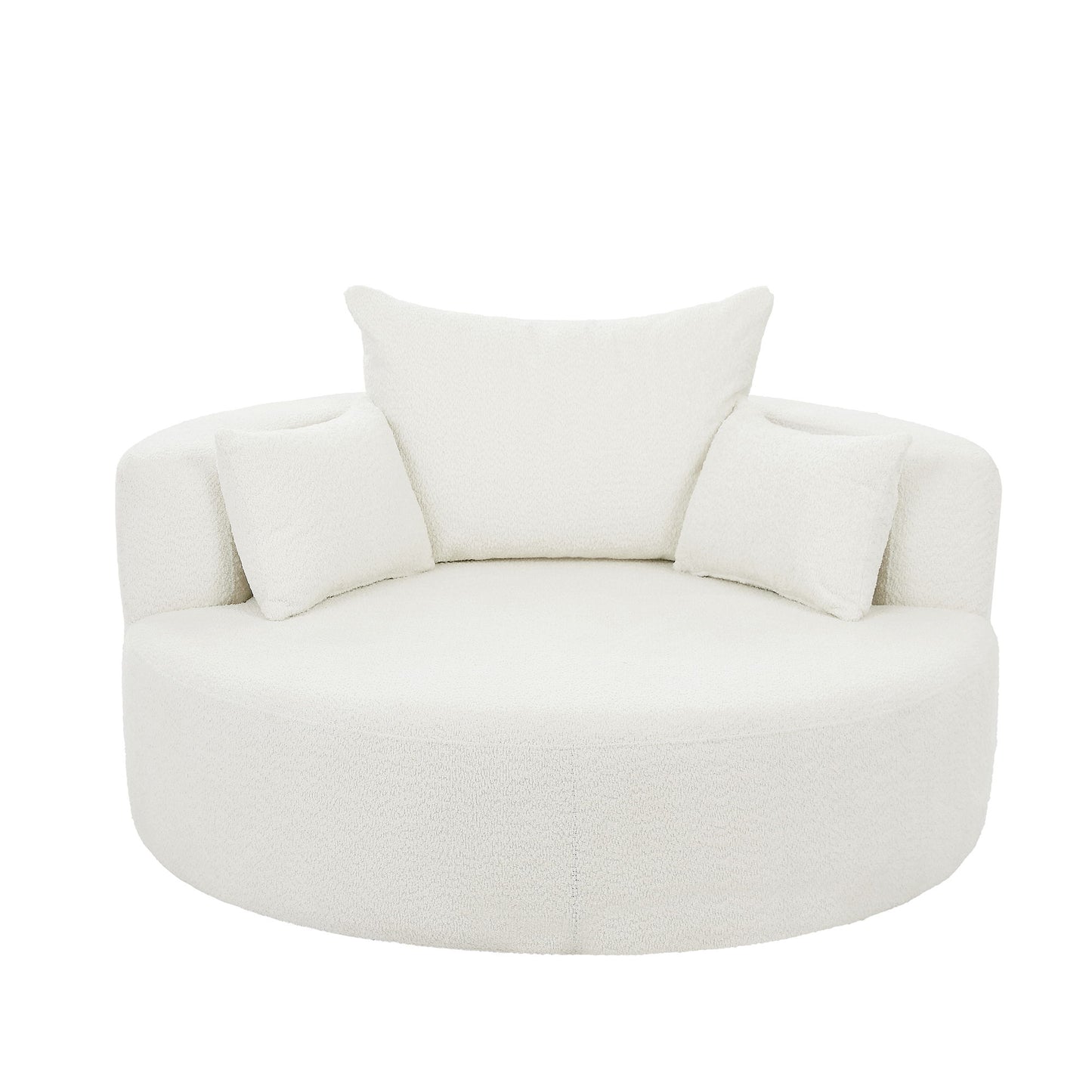 360° Swivel Chair Accent Barrel Chair With Removable Pillows