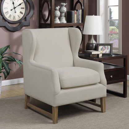 Fleur - Wing Back Accent Chair - Cream