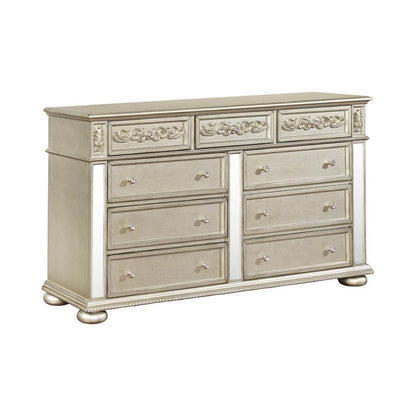 Heidi - 9-Drawer Dresser - Metallic Platinum