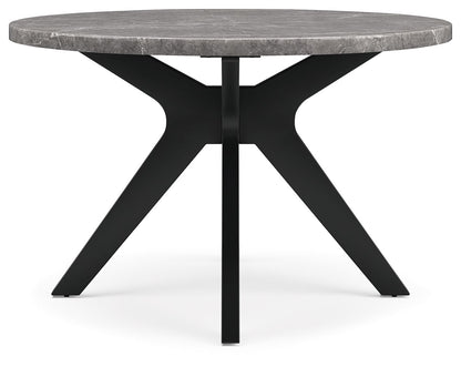 Glinari - Taupe / Black - Round Dining Room Table