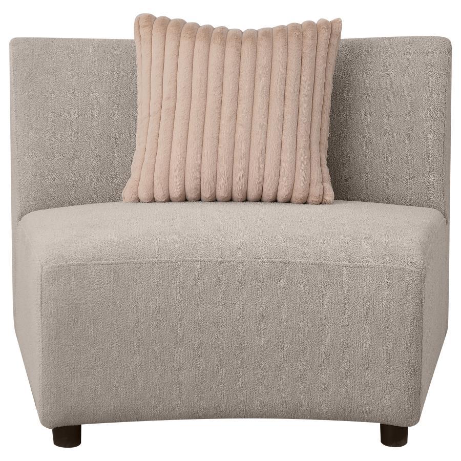 Fayette - Upholstered Armless Chair - Greige