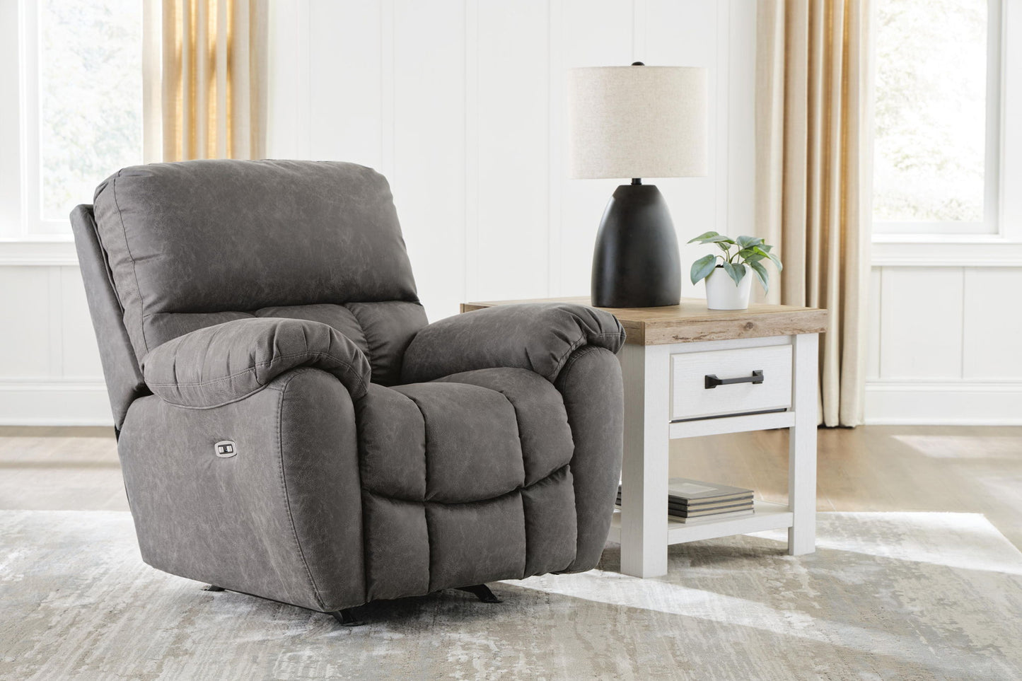 Bakerstein - Power Rocker Recliner With Adjustable Headrest - Galaxy