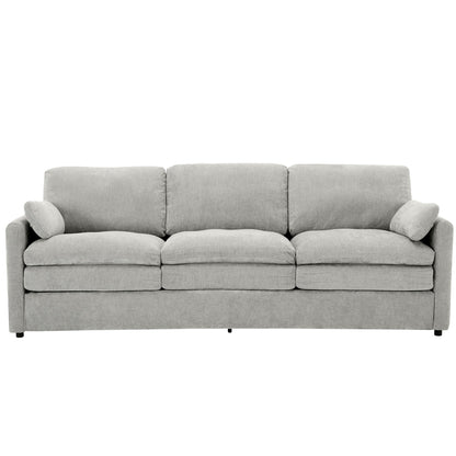 Cozy Upholstered 3 Seater Sofa With Double Cushion