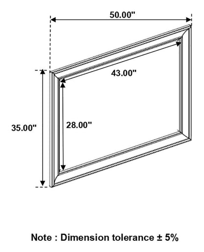 Alderwood - Rectangle Dresser Mirror - French Gray