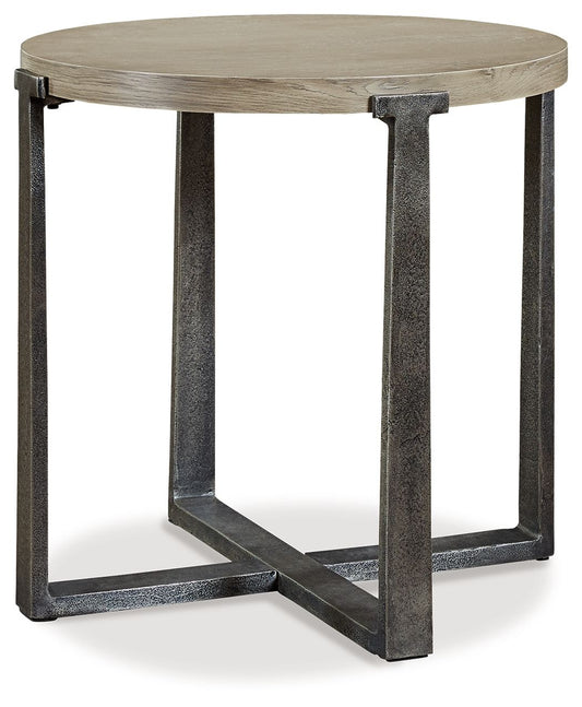 Dalenville - Round End Table - Gray