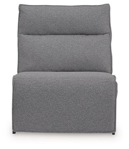 Modmax II - 8-Piece Power Reclining Sectional With LAF Press Back Power Chaise And Console - Salt And Pepper