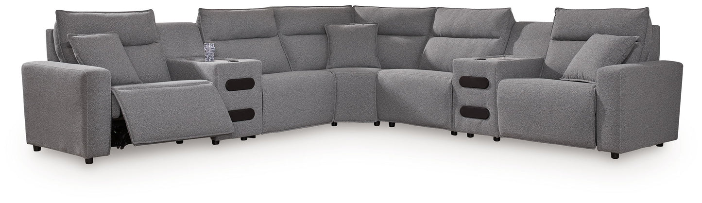 ModMax II - Salt And Pepper - Reclining Sectional