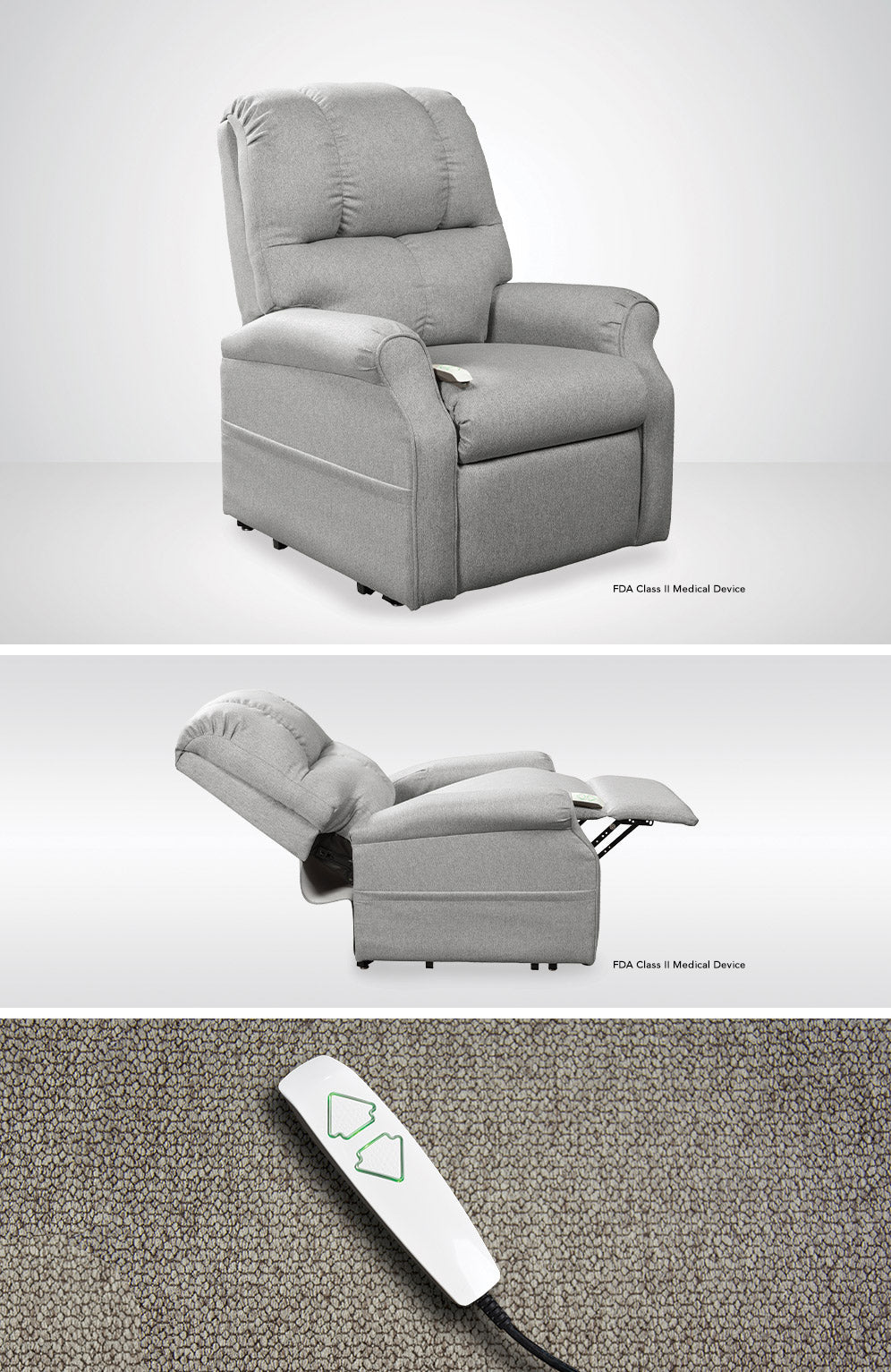 TRIO MEZZO MM2001-RPL-A01 Cement Power Lift Recliner