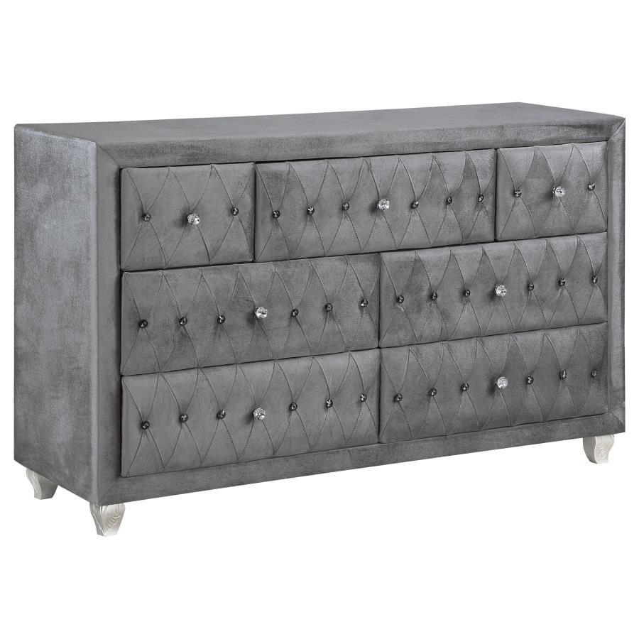 Deanna - 7-Drawer Upholstered Dresser