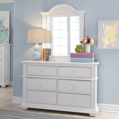 Summer House - 6 Drawers Dresser & Mirror - White