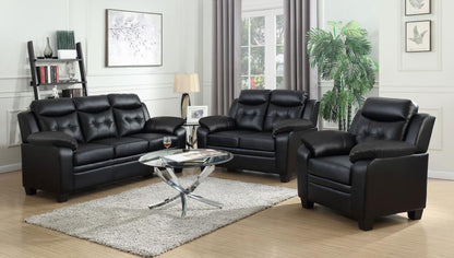 Finley - Upholstered Padded Arm Tufted Sofa Set