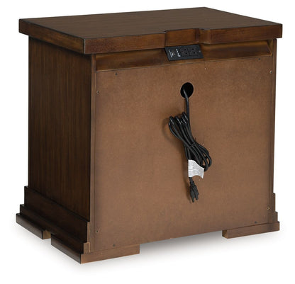 Taffenbrook - Medium Brown - Three Drawer Night Stand