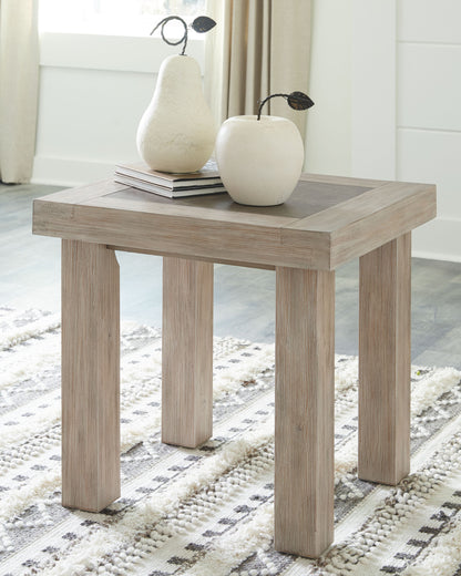 Hennington - Light Brown - Rectangular End Table