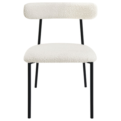 Anzio - Boucle Upholstered Dining Side Chair (Set of 2) - White