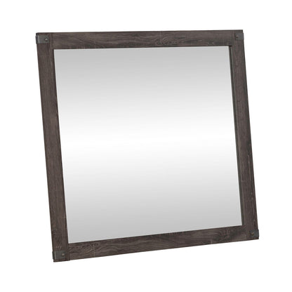 Lakeside Haven - Landscape Mirror - Dark Brown