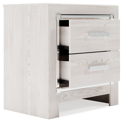 Altyra - White - Two Drawer Night Stand