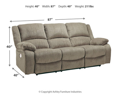 Draycoll - Pewter - Reclining Power Sofa