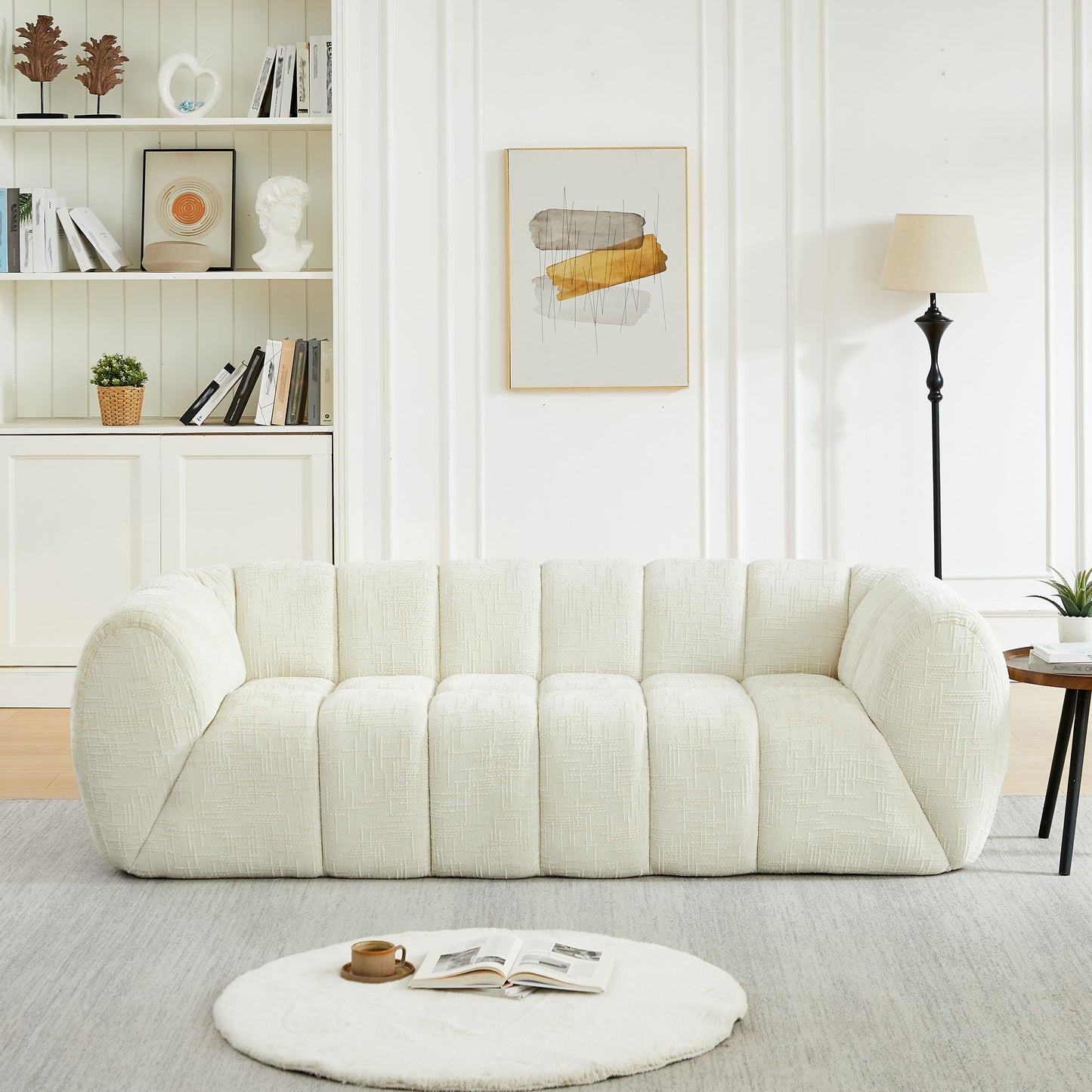 Quilted Cloud Sofa, Three-Seater - Beige