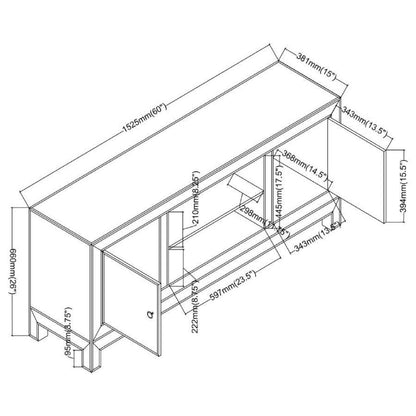 Natalia - TV Stand - Pearl Silver