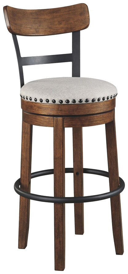 Valebeck Tall Upholstered Swivel Barstool