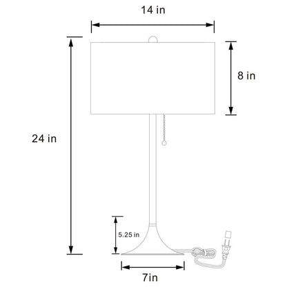 Elmira - Drum Shade Metal Lamp