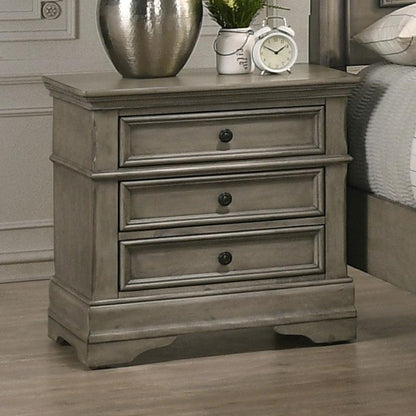 Manchester - 3-Drawer Nightstand - Wheat Brown