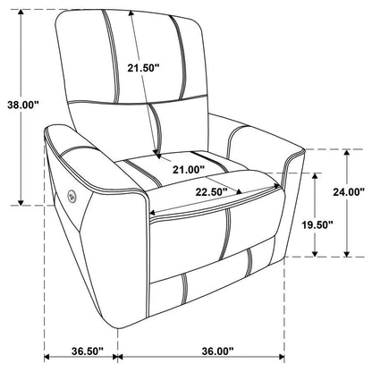 Greenfield - Upholstered Power Recliner Chair