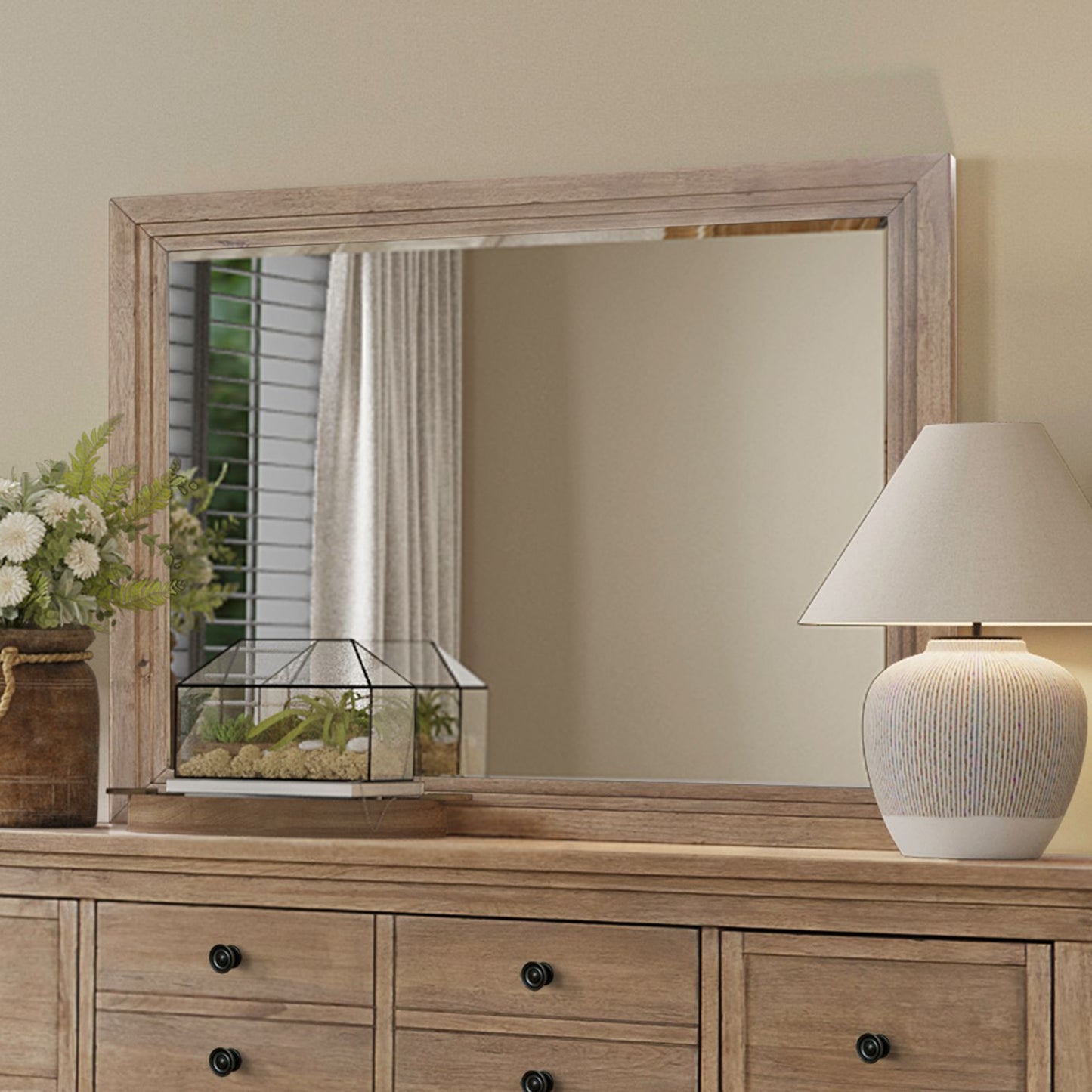 Haven Hills - Landscape Mirror - Camel Beige