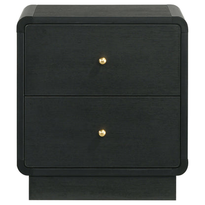 Cavelle - 2-Drawer Nightstand Bedside Table - Black