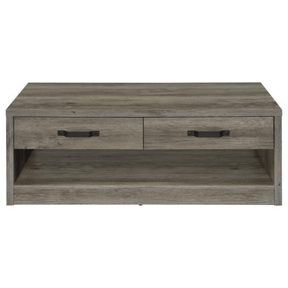 Felix - 2-Drawer Engineered Wood Coffee Table - Gray Driftwood