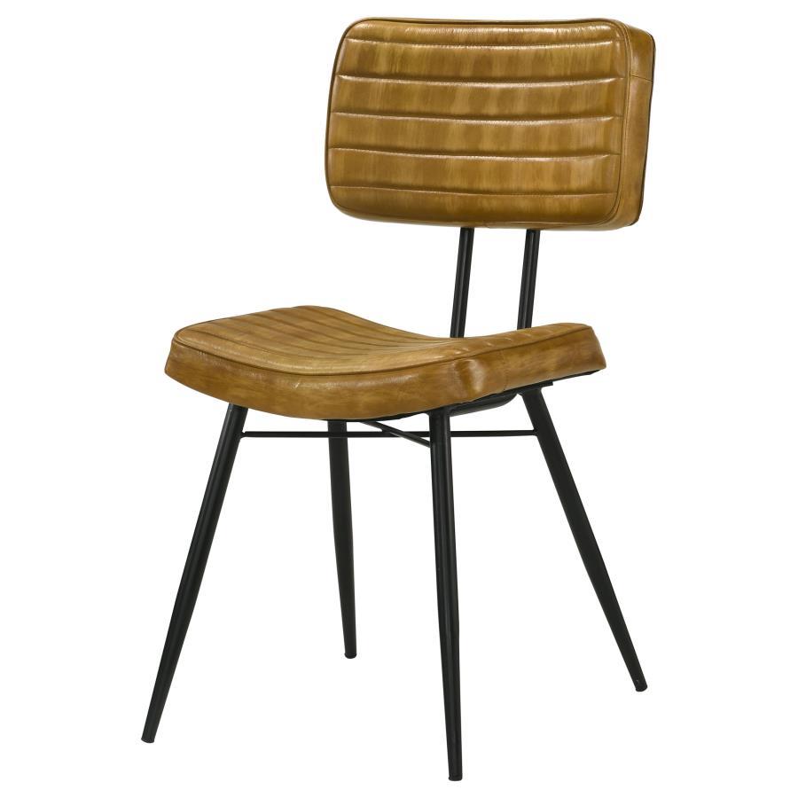 Misty - Padded Side Chairs (Set of 2) - Camel And Black
