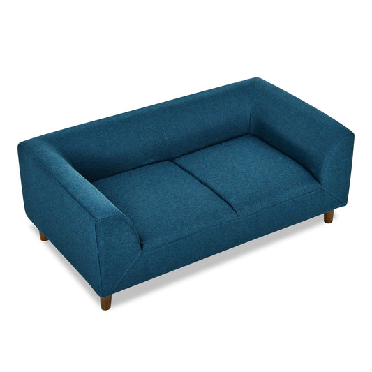 Modern Rectangular Pet Sofa With Backrest And Armrests For Small And Medium Dogs, Soft Cushion