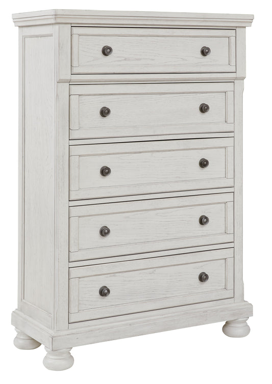 Robbinsdale - Five Drawer Chest - Antique White