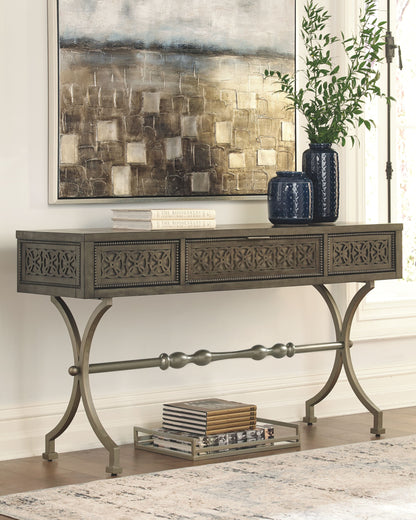 Quinnland - Antique Black - Console Sofa Table