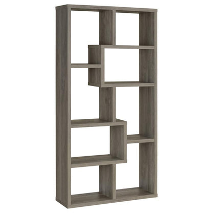 Theo - 10-Shelf Geometric Bookcase